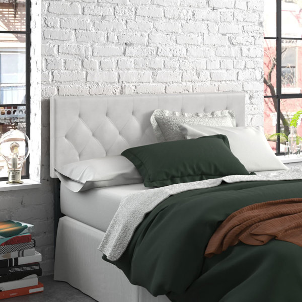 White on sale vinyl headboard